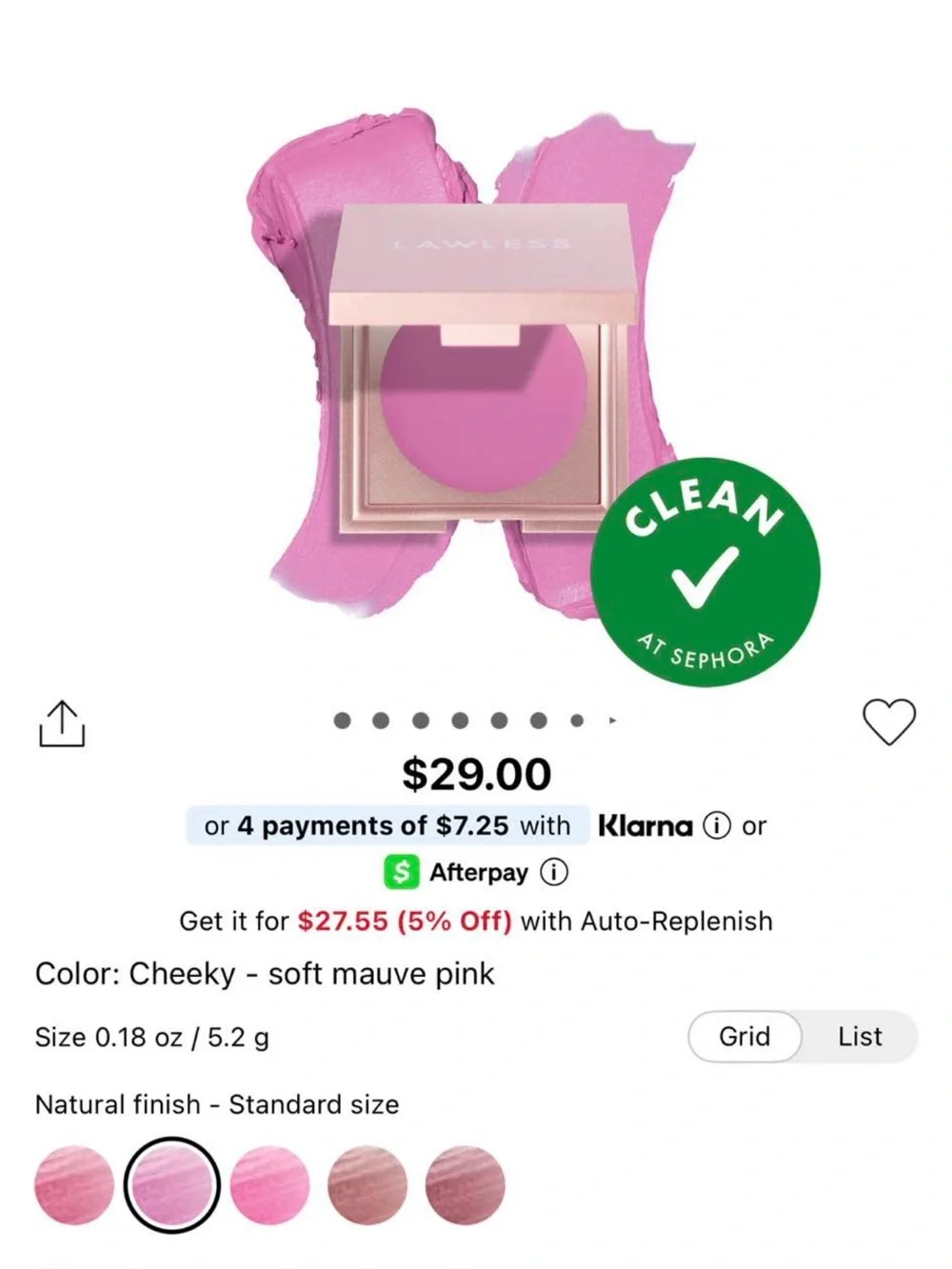 LAWLESS Cream Cheek Blush — Cheeky Rose Pink